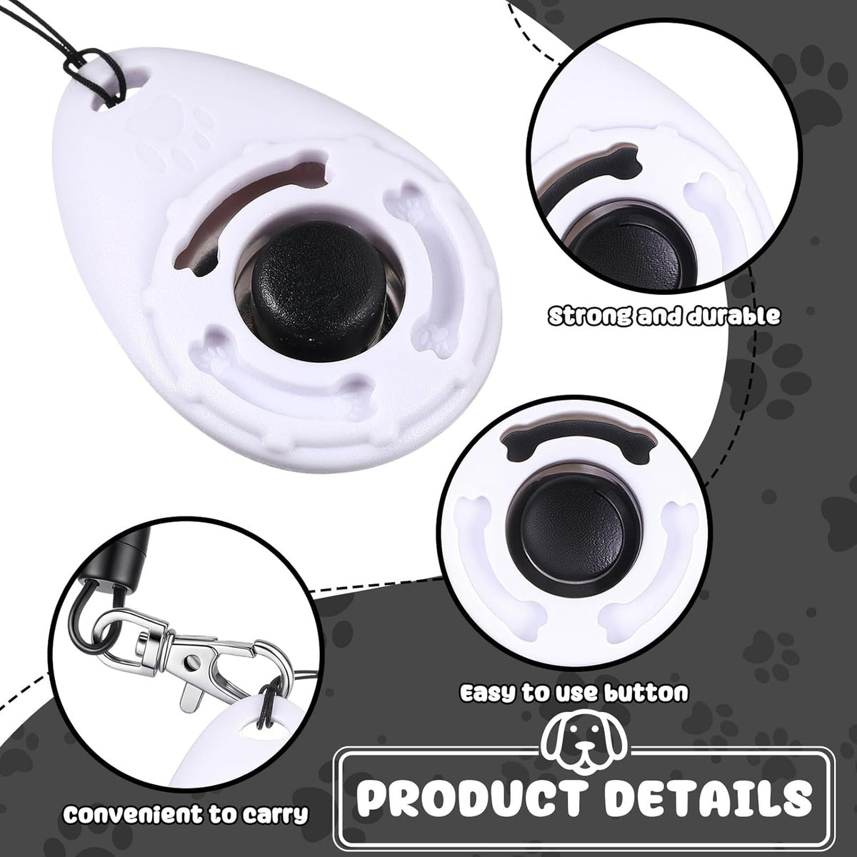 18 Pcs Dog Training Clicker with Wrist Strap for Pets, Multicolor