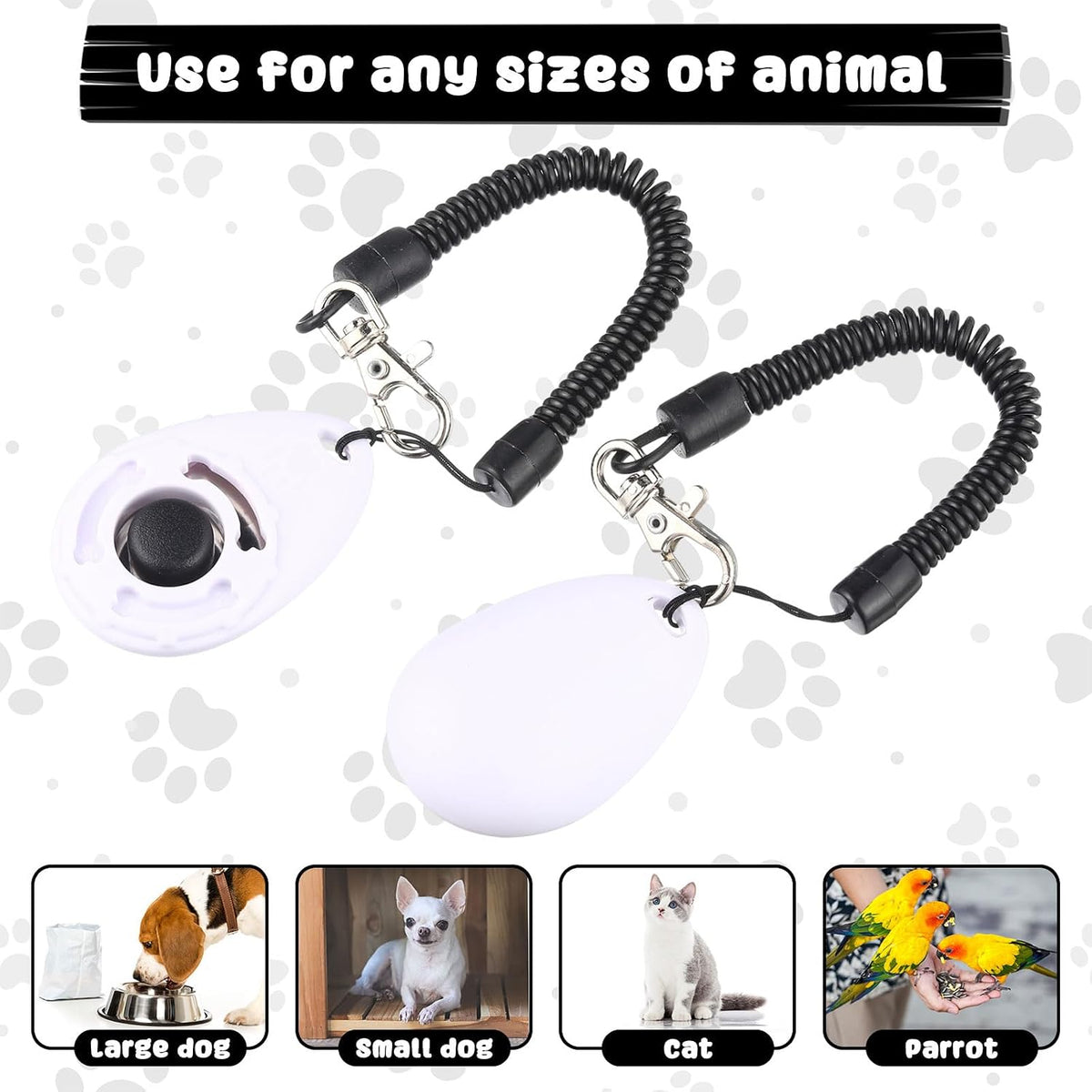 18 Pcs Dog Training Clicker with Wrist Strap for Pets, Multicolor