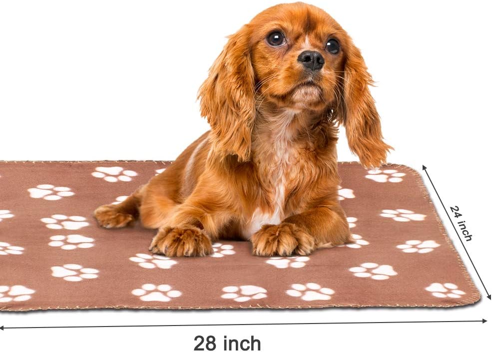 Dog Blankets, Fleece Pet Blankets, 24x28 Inches