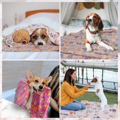 Dog Blankets, Fleece Pet Blankets, 24x28 Inches