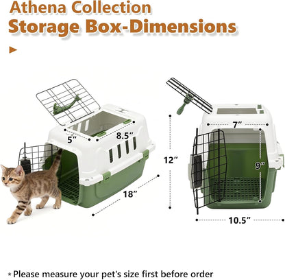Athena Collection 18" Hard-Sided Travel Pet Carrier for Small Dogs and Cats