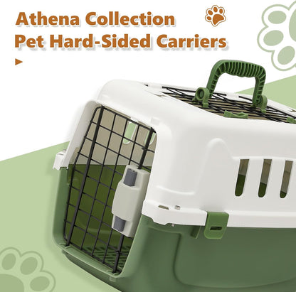Athena Collection 18" Hard-Sided Travel Pet Carrier for Small Dogs and Cats