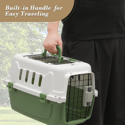 Athena Collection 18" Hard-Sided Travel Pet Carrier for Small Dogs and Cats