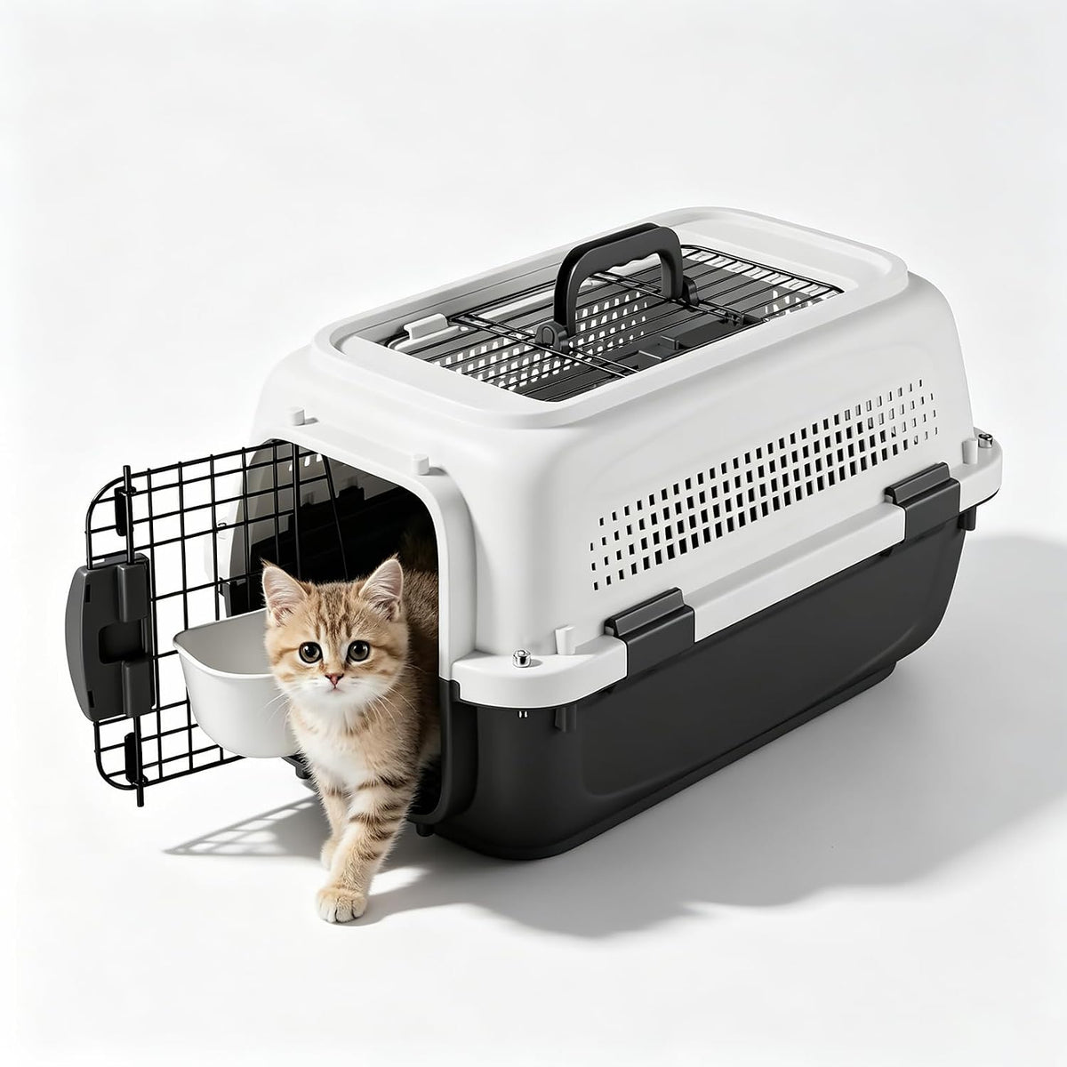 Athena Collection 18" Hard-Sided Travel Pet Carrier for Small Dogs and Cats