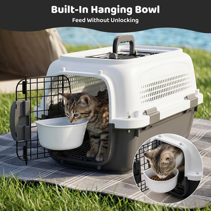 Athena Collection 18" Hard-Sided Travel Pet Carrier for Small Dogs and Cats