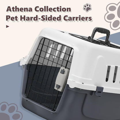 Athena Collection 18" Hard-Sided Travel Pet Carrier for Small Dogs and Cats