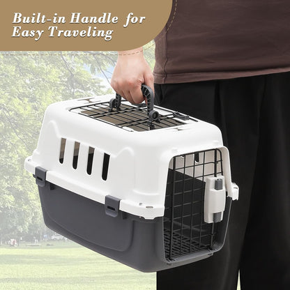 Athena Collection 18" Hard-Sided Travel Pet Carrier for Small Dogs and Cats