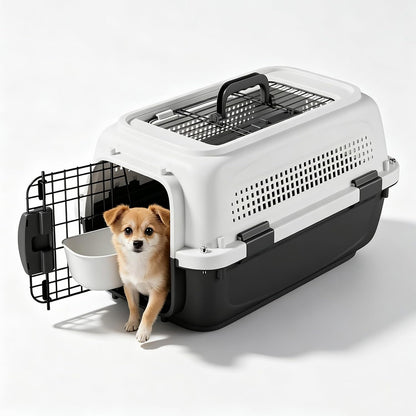 Athena Collection 18" Hard-Sided Travel Pet Carrier for Small Dogs and Cats