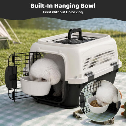 Athena Collection 18" Hard-Sided Travel Pet Carrier for Small Dogs and Cats