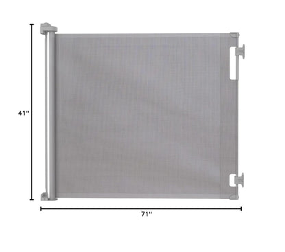 Retractable Baby Gate - Mesh Dog & Pet Gate for Stairs