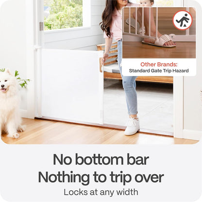 Retractable Baby Gate - Mesh Dog & Pet Gate for Stairs