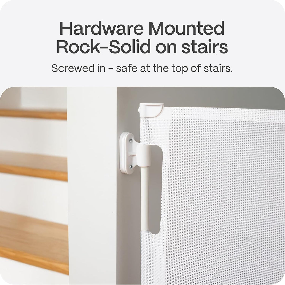 Retractable Baby Gate - Mesh Dog & Pet Gate for Stairs