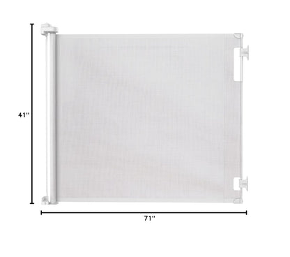 Retractable Baby Gate - Mesh Dog & Pet Gate for Stairs