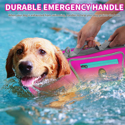 Dog Life Jacket, Good Visibility Pet Swimming Vest for Boating XL
