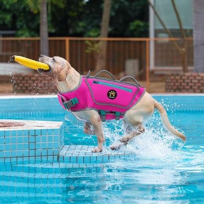Dog Life Jacket, Good Visibility Pet Swimming Vest for Boating XL