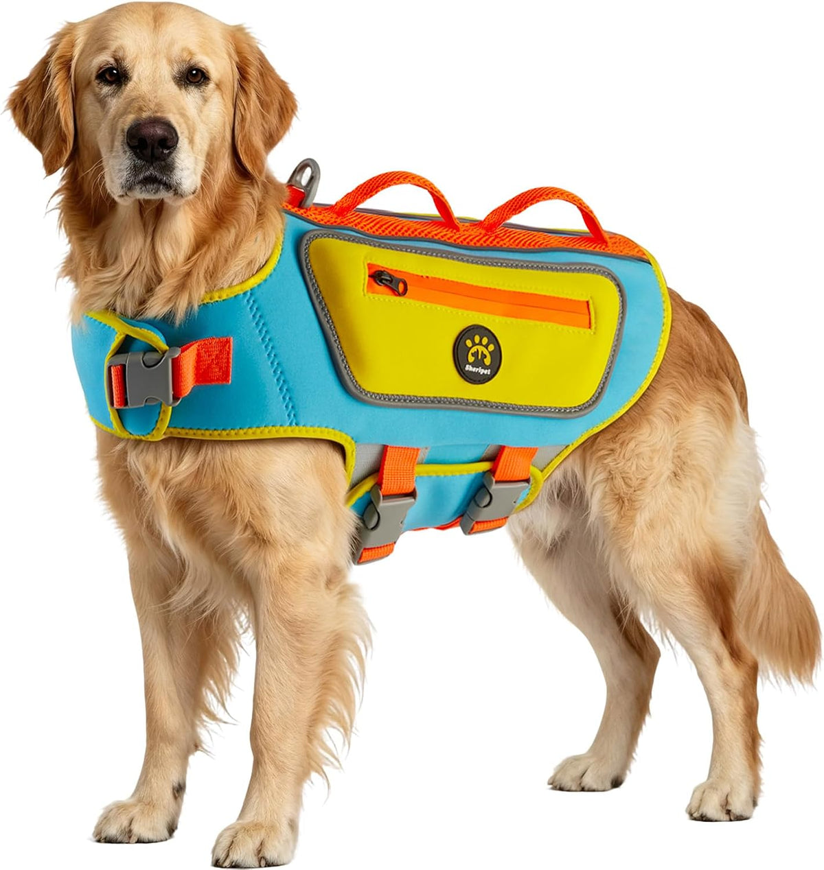 Dog Life Jacket, Good Visibility Pet Swimming Vest for Boating XL