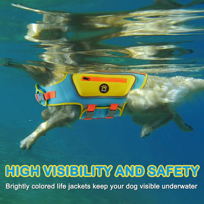 Dog Life Jacket, Good Visibility Pet Swimming Vest for Boating XL