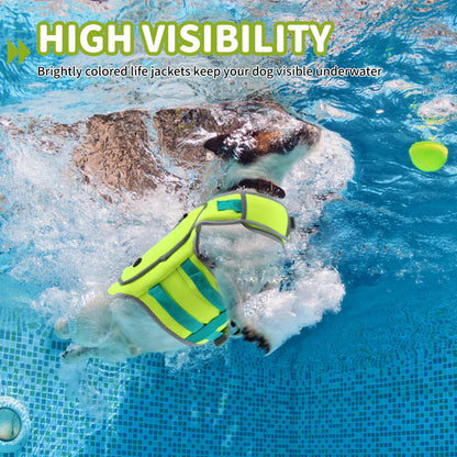 Dog Life Jacket, Good Visibility Pet Swimming Vest for Boating XL
