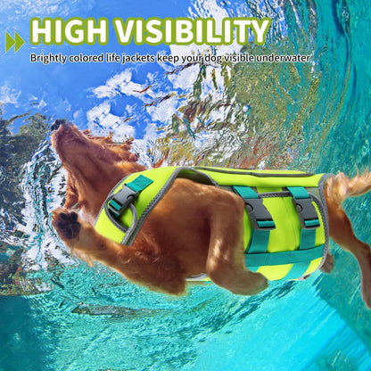 Dog Life Jacket, Good Visibility Pet Swimming Vest for Boating XL