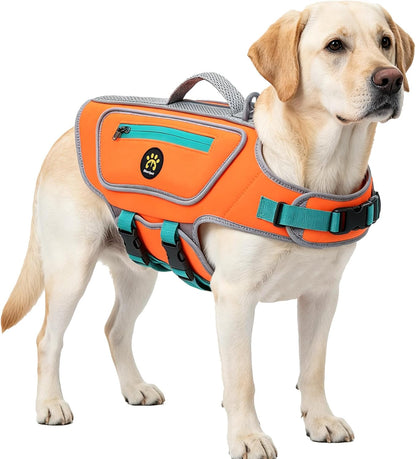 Dog Life Jacket, Good Visibility Pet Swimming Vest for Boating XL