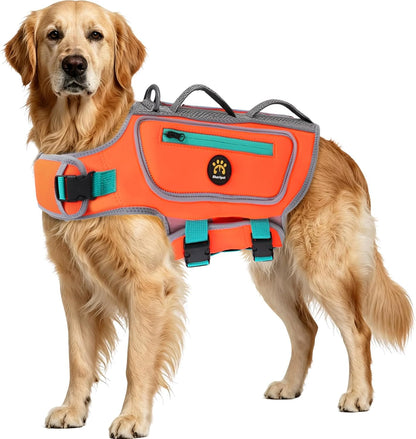 Dog Life Jacket, Good Visibility Pet Swimming Vest for Boating XL