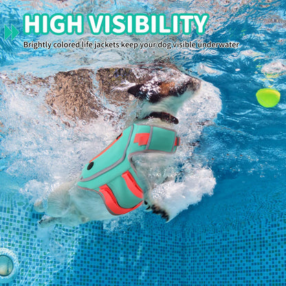 Dog Life Jacket, Good Visibility Pet Swimming Vest for Boating XL