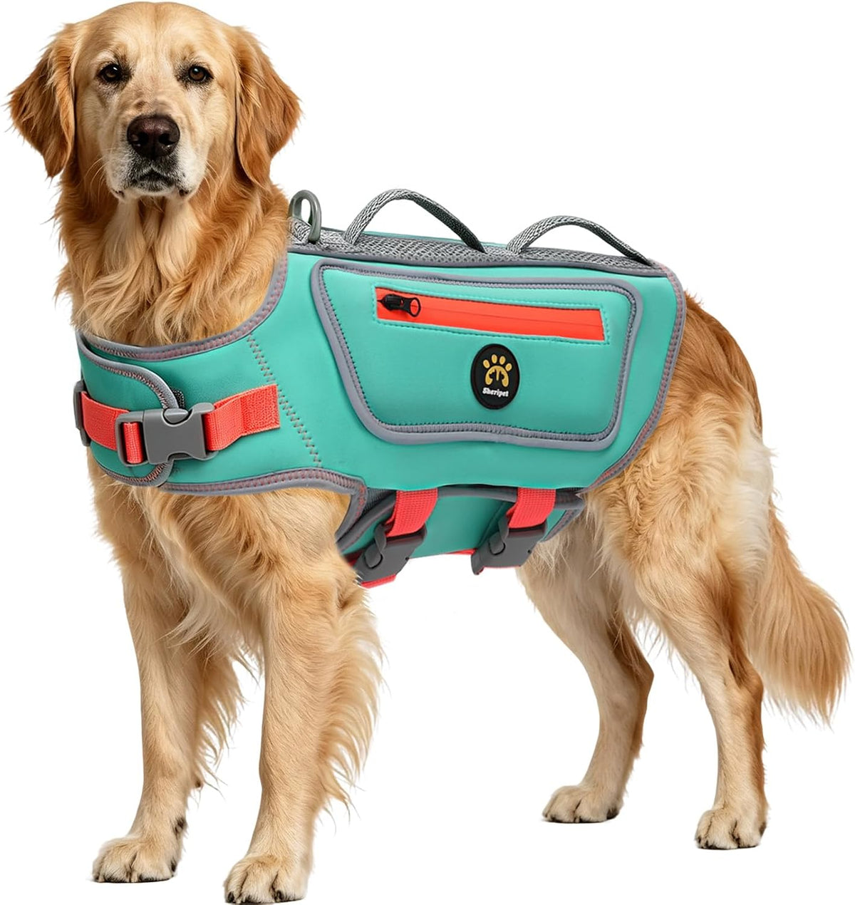 Dog Life Jacket, Good Visibility Pet Swimming Vest for Boating XL