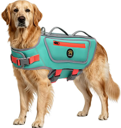 Dog Life Jacket, Good Visibility Pet Swimming Vest for Boating XL