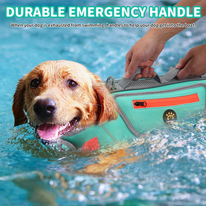Dog Life Jacket, Good Visibility Pet Swimming Vest for Boating XL