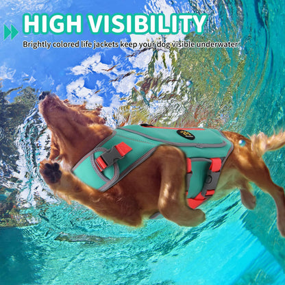 Dog Life Jacket, Good Visibility Pet Swimming Vest for Boating XL