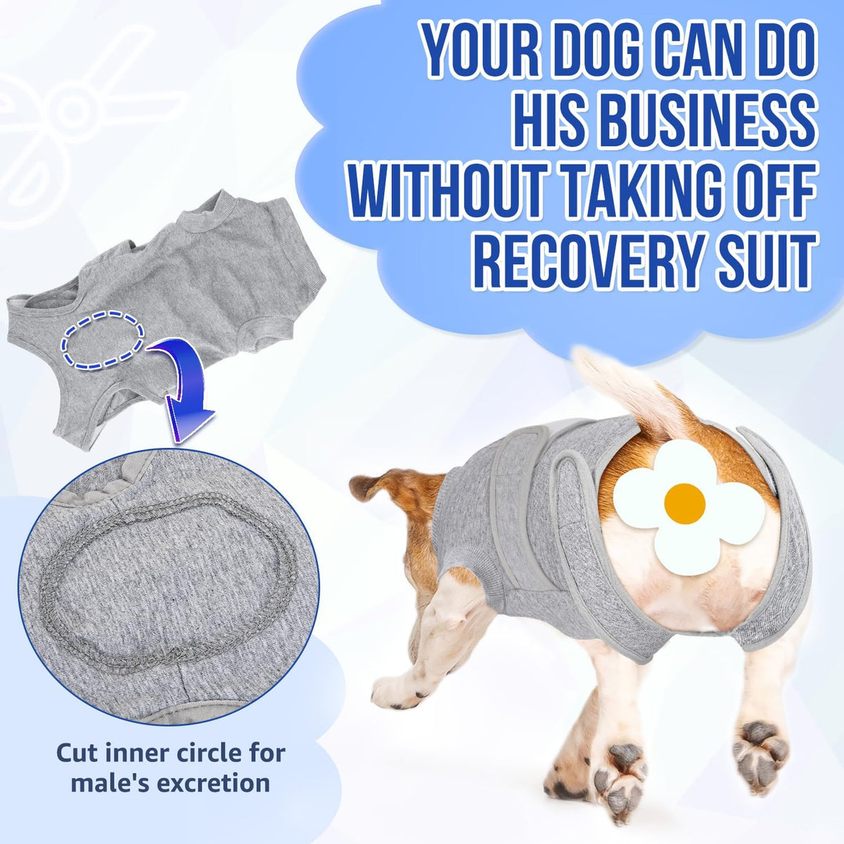Dog Surgery Recovery Suit, Dog Onesie for Female Male Spay Neuter