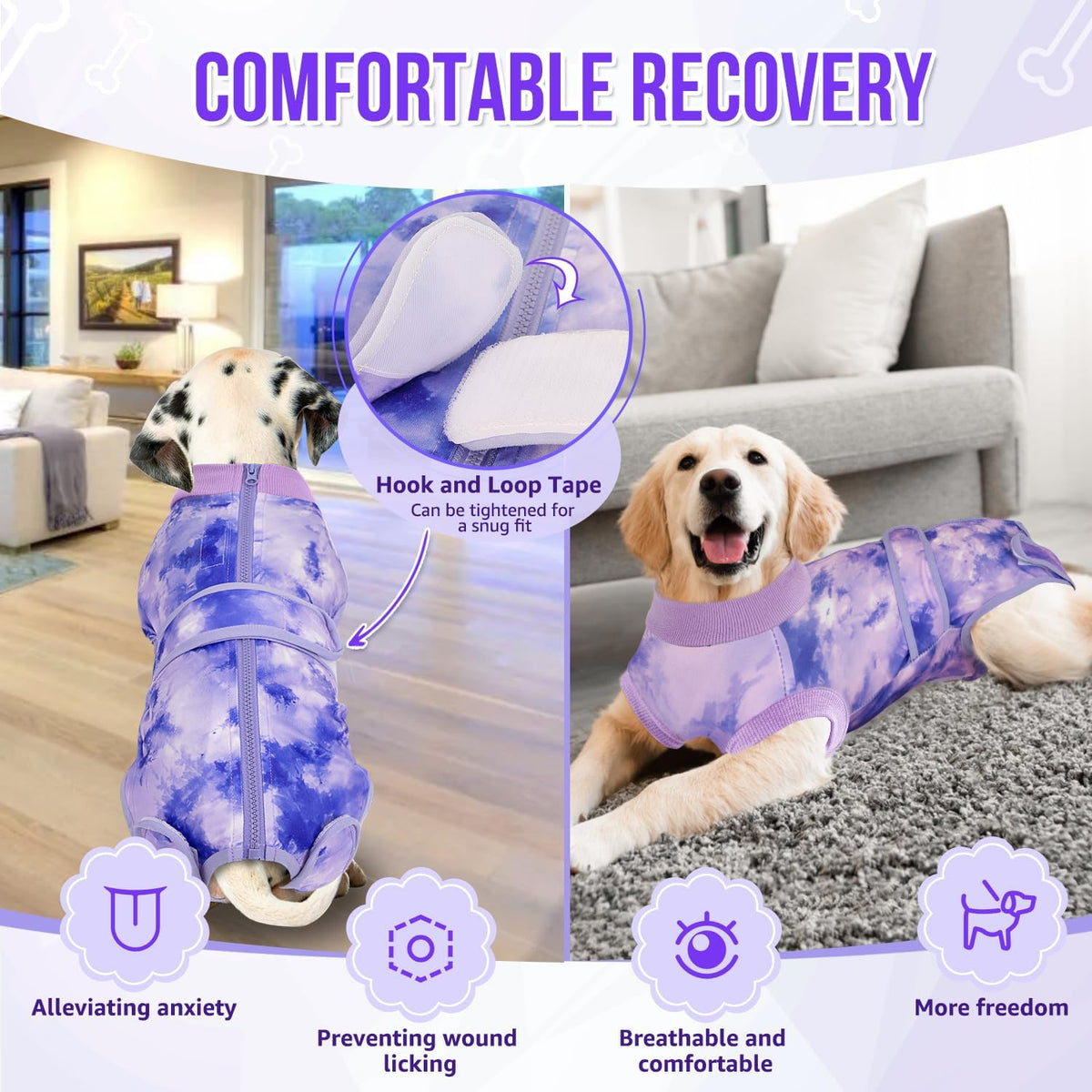 Dog Surgery Recovery Suit, Dog Onesie for Female Male Spay Neuter