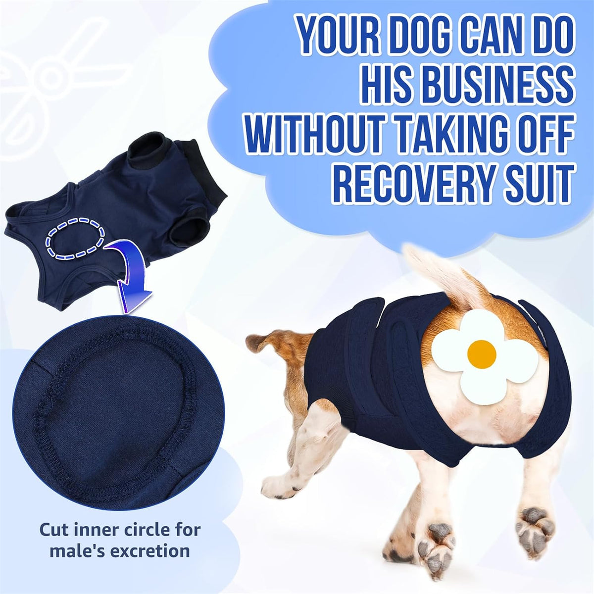 Dog Surgery Recovery Suit, Dog Onesie for Female Male Spay Neuter