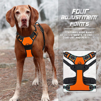 Dog Harness No Pull for Large Dogs Front Back Clips,Dog Vest | Soft Padded No Choke With Handle,Easy On&Off,Adjustable Reflective For Walking Training Running(Black,L)
