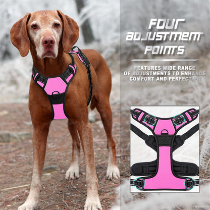 Dog Harness No Pull for Large Dogs Front Back Clips,Dog Vest | Soft Padded No Choke With Handle,Easy On&Off,Adjustable Reflective For Walking Training Running(Black,L)