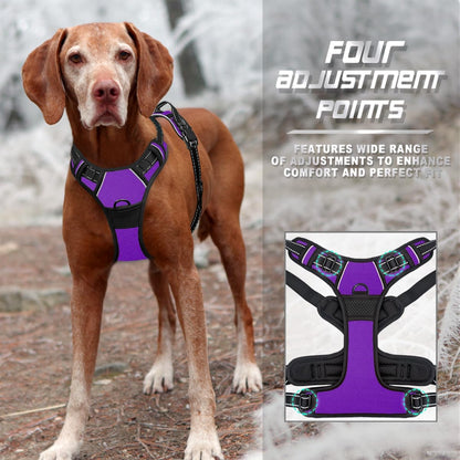 Dog Harness No Pull for Large Dogs Front Back Clips,Dog Vest | Soft Padded No Choke With Handle,Easy On&Off,Adjustable Reflective For Walking Training Running(Black,L)