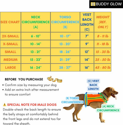 Reflective Dog Vest – Hi-Vis Blaze Orange Safety Vest for Hunting, Walks, Hikes & Everyday Outdoor Visibility – 360° Reflective Tape, Adjustable Fit (Medium)