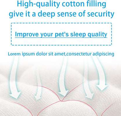 Fluffy Calming Cat Beds for Indoor Cats - Washable Round Dog Beds for Small Medium Dogs, Anti Anxiety Plush Faux Fur Pet Bed