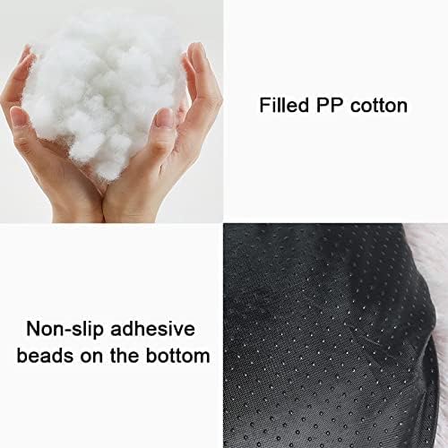 Fluffy Calming Cat Beds for Indoor Cats - Washable Round Dog Beds for Small Medium Dogs, Anti Anxiety Plush Faux Fur Pet Bed