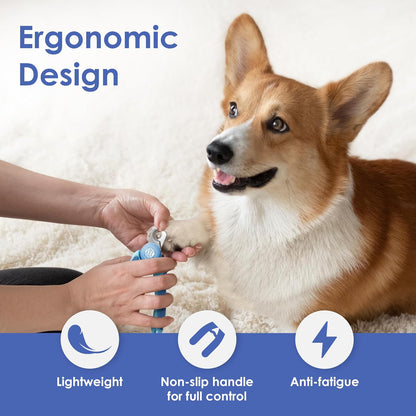 AKC - Dog & Cat Nail Clippers & Filer | Professional Pet Grooming Tool with Stainless Steel Blades | Safety Guard & Easy Grip Handle | Durable & Anti-Slip | Safe for Small, Medium & Large Pets