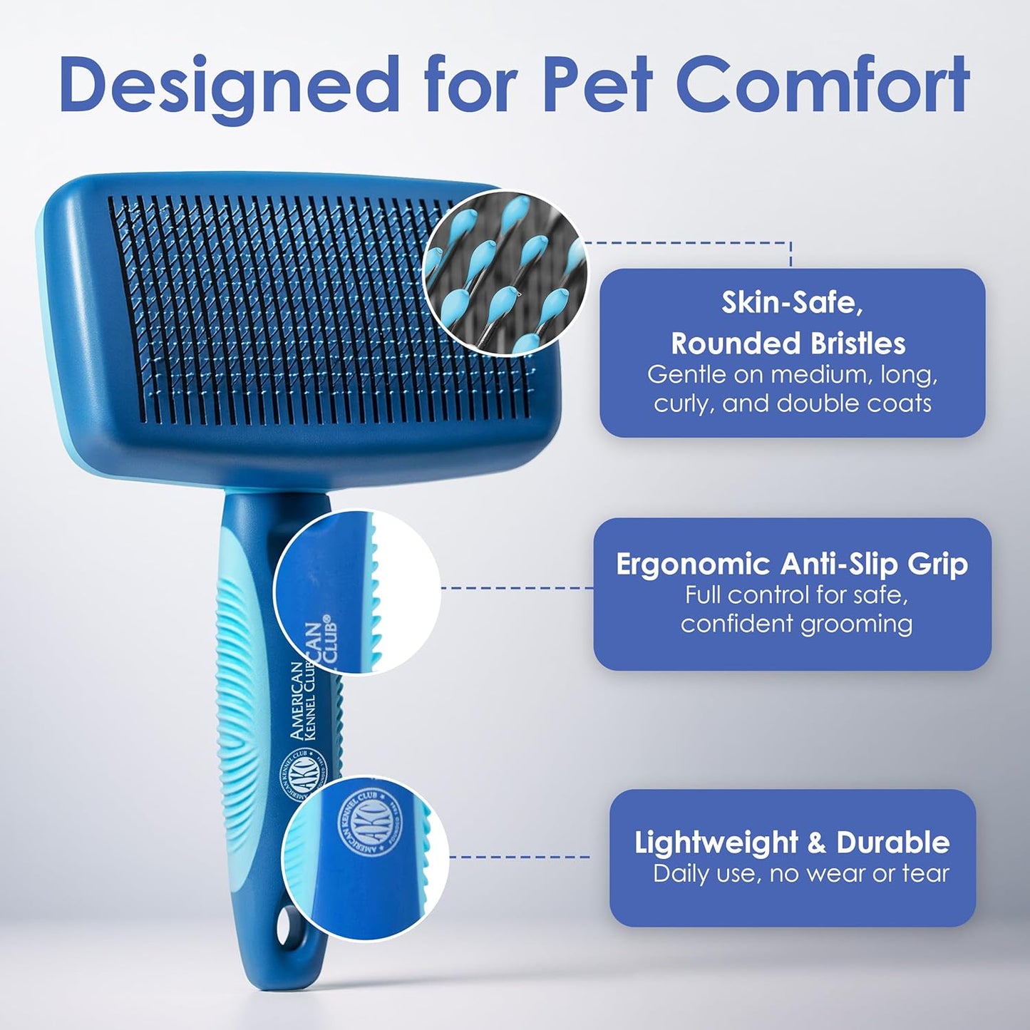 AKC - Dog & Cat Nail Clippers & Filer | Professional Pet Grooming Tool with Stainless Steel Blades | Safety Guard & Easy Grip Handle | Durable & Anti-Slip | Safe for Small, Medium & Large Pets