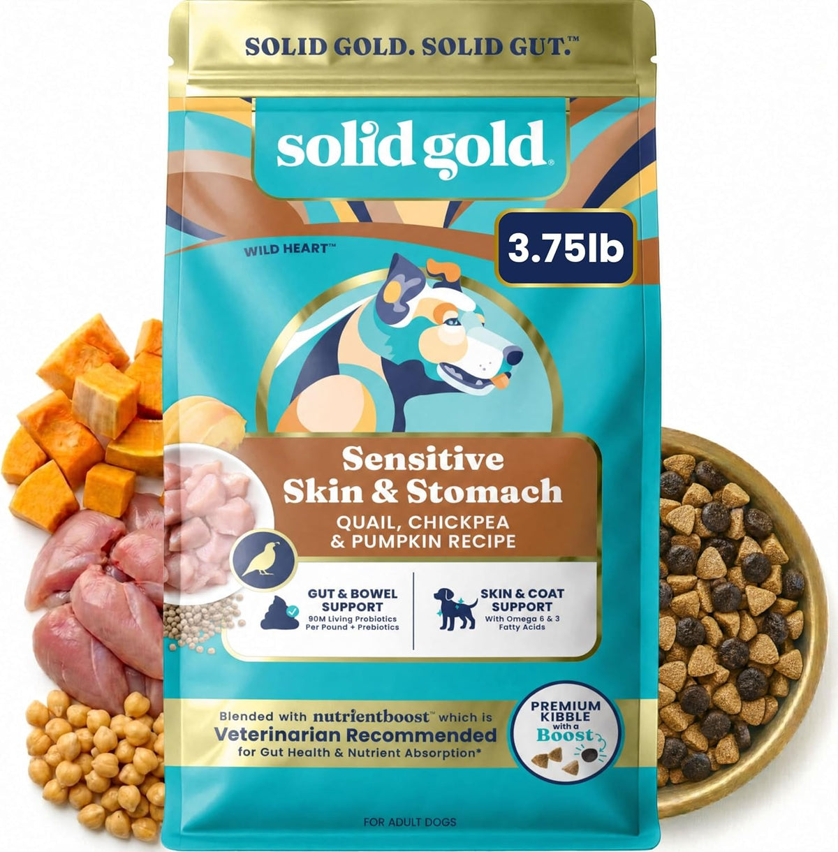 Solid Gold Small Breed Lamb Dry Dog Food, Grain Free, Small Bites, 3.75LB