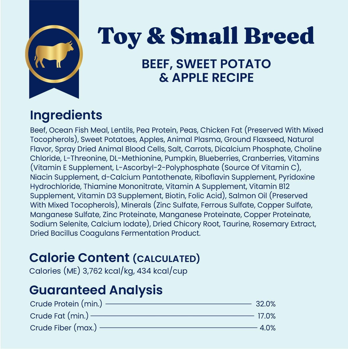 Solid Gold Small Breed Lamb Dry Dog Food, Grain Free, Small Bites, 3.75LB
