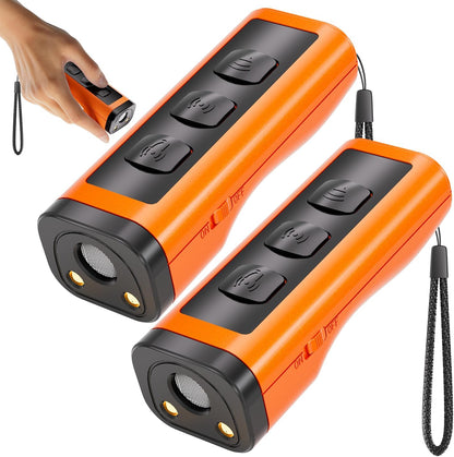 Dog Bark Deterrent Devices Rechargeable Anti-Barking Device for Dogs 50ft Long Range Ultrasonic Correct Your Dog's Bad Behavior at the Push of aButton Better Than Shock Collars or Dog Training Collars