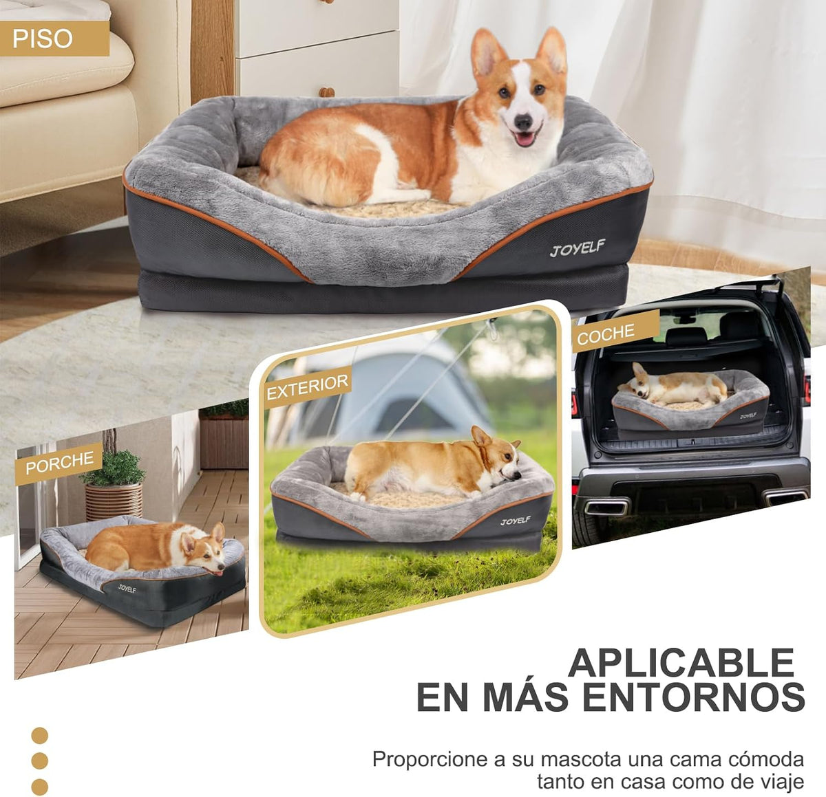 XLarge Memory Foam Dog Bed, Orthopedic Dog Bed & Sofa with Removable Washable Cover and Squeaker Toy as Gift