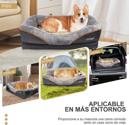 XLarge Memory Foam Dog Bed, Orthopedic Dog Bed & Sofa with Removable Washable Cover and Squeaker Toy as Gift