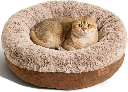 Extra Thick Plush Dog Bed, Calming Donut, Anti-Anxiety & Washable