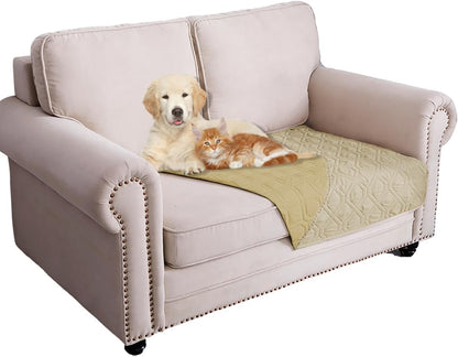 Waterproof Dog Bed Cover Pet Blanket for Furniture Bed Couch Sofa Reversible - Colors A