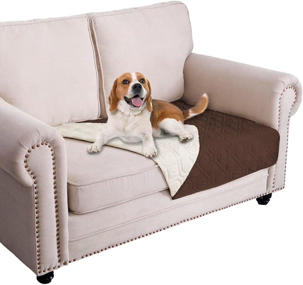 Waterproof Dog Bed Cover Pet Blanket for Furniture Bed Couch Sofa Reversible - Colors A