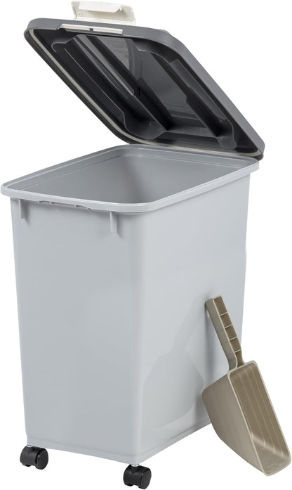 Dog Food Storage Container, Up to 40 lbs, Gray/Dark Gray